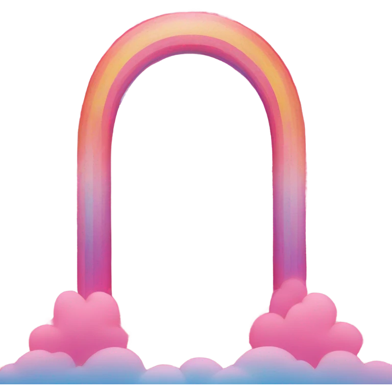 Rainbow with different shades of pink emoji