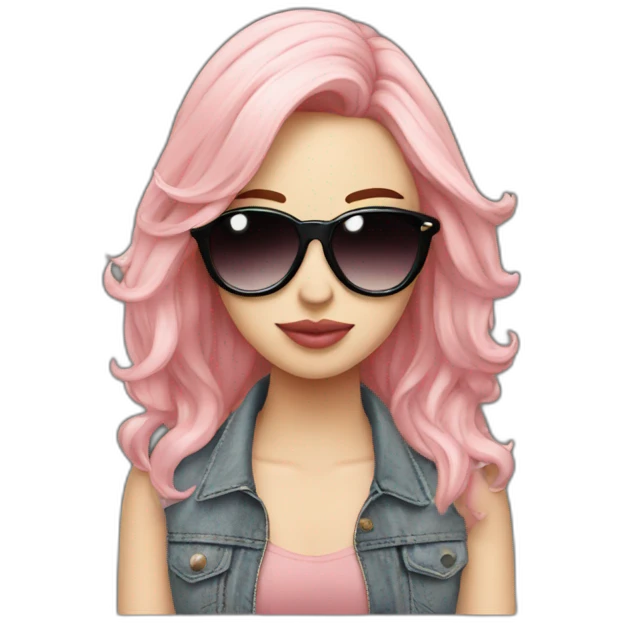 rosé de blakpink rock style emoji