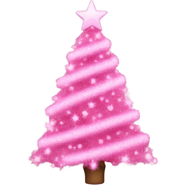 Pink Christmas tree  emoji