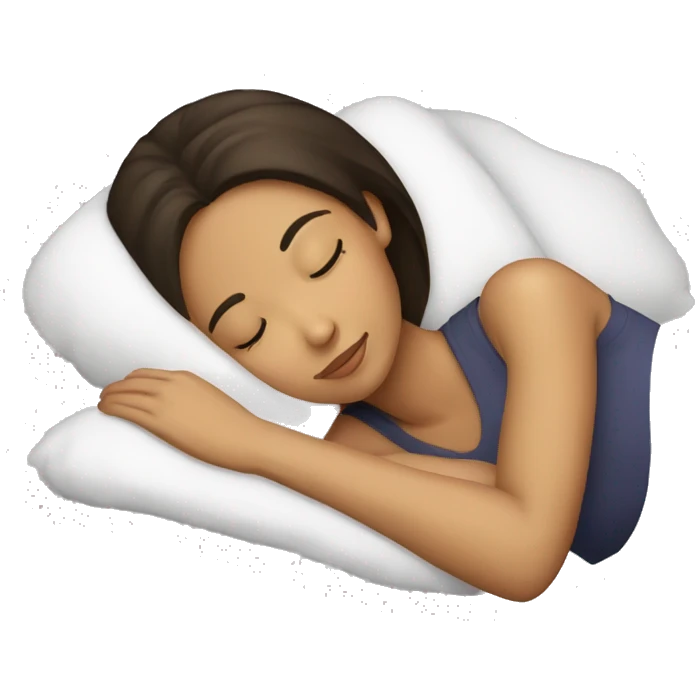 Brunette girl sleeping emoji