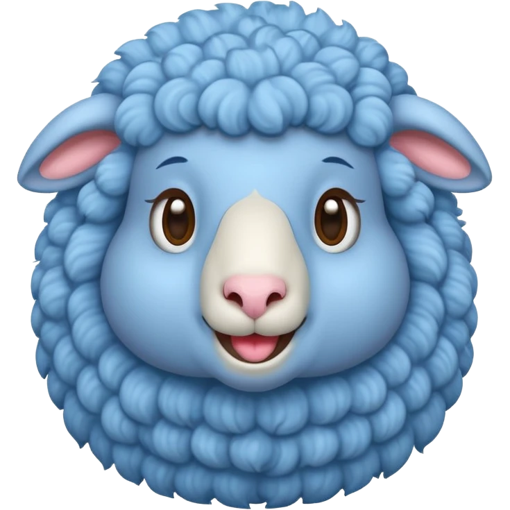 friendly light blue sheep emoji