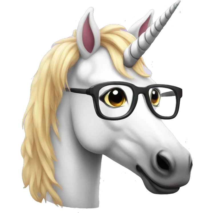unicorn with glasses emoji