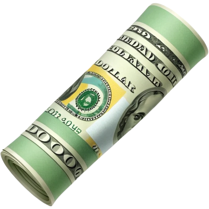 Money that is like a tube One dollar emoji