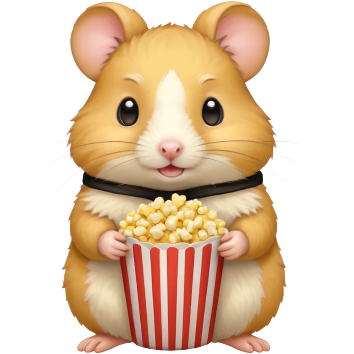 hamster holding pop corn emoji