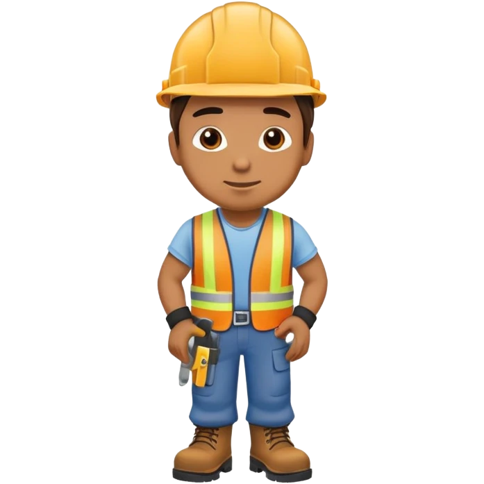 construction worker building himself emoji
