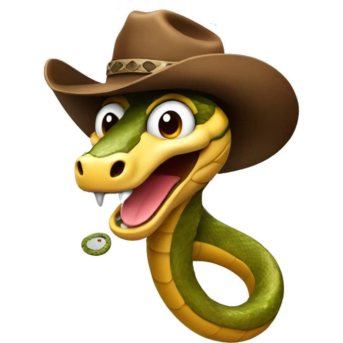 snake with a cowboy hat emoji