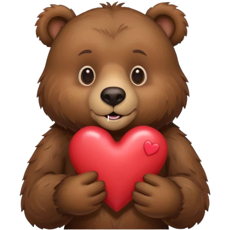 Grizzly Bear with hearts emoji
