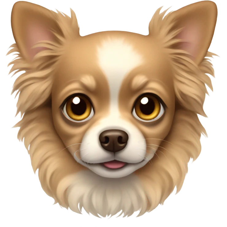 Fluffy brown Chihuahua ￼ emoji