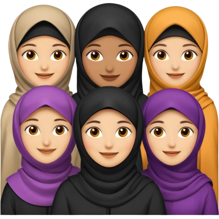 niqabi women group emoji