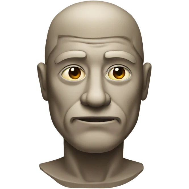 Stone faced man emoji