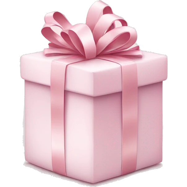 Light pink Christmas gifts under a white Christmas tree  emoji