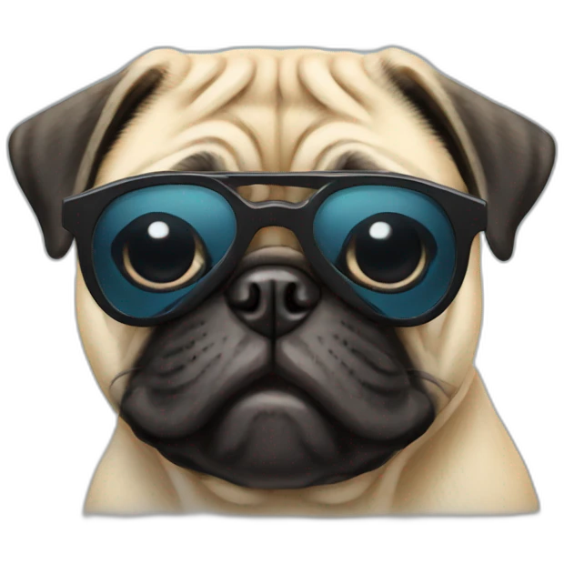 pug with sunglasses emoji