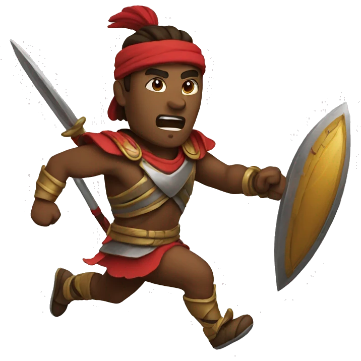 warrior running emoji
