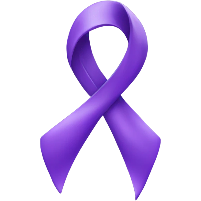purple cancer ribbon emoji