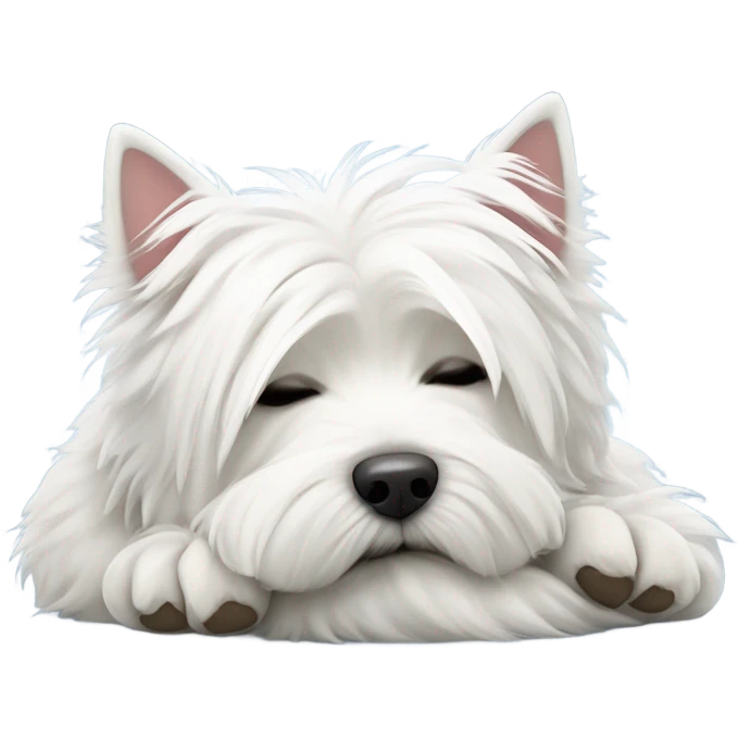 West highland white terrier sleeping  emoji