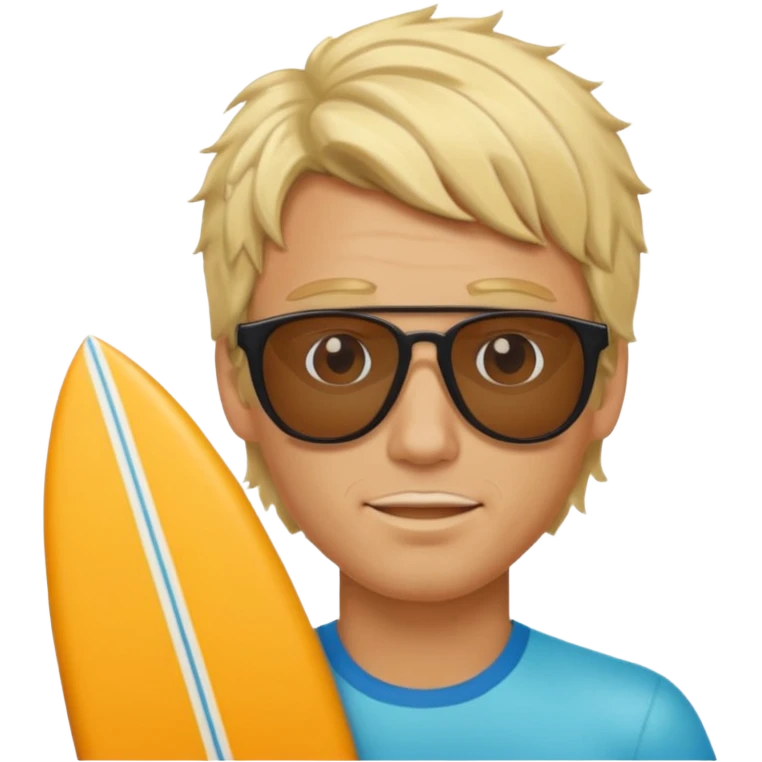 Blonde dude with super long sufer hair emoji