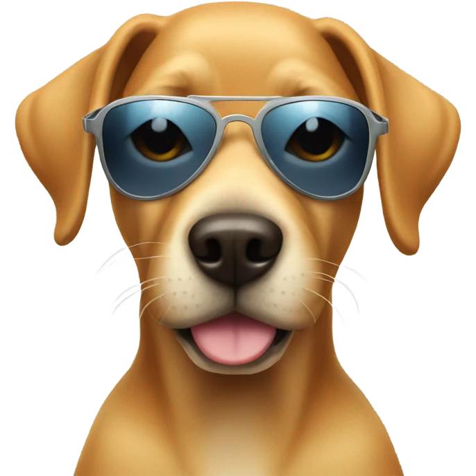 Dog with cool sunglasses emoji
