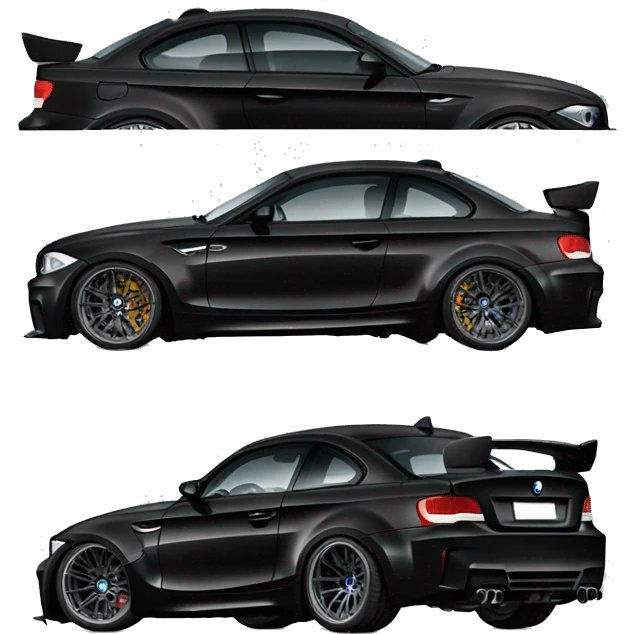 BMW 1M coupe black with widebody emoji