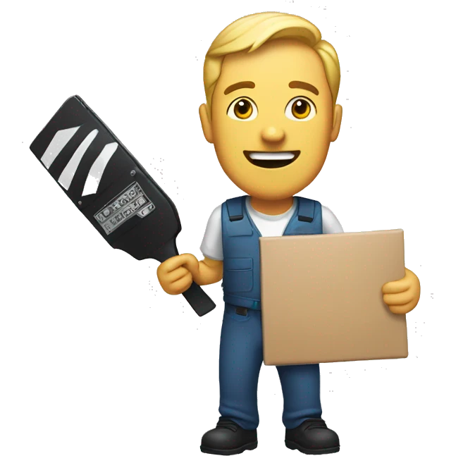 man with a clap board emoji