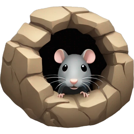 rat hole 3/4s view emoji