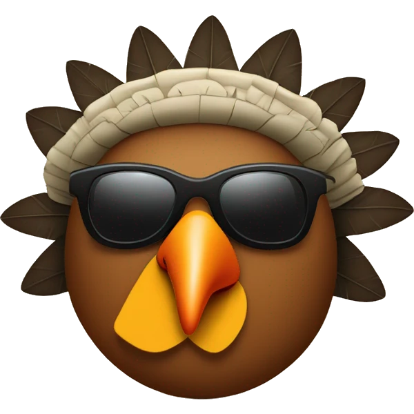 Turkey Sunglasses Pilgrim Native American Pimpkin emoji