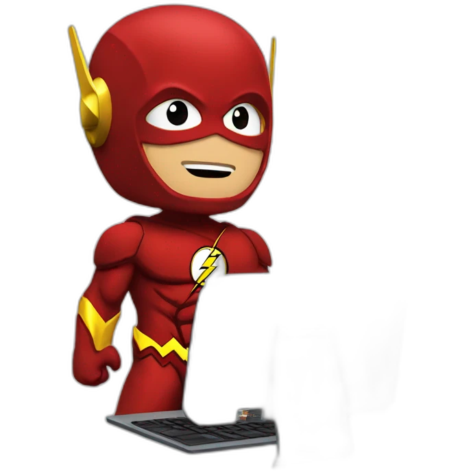 the flash in a computer emoji