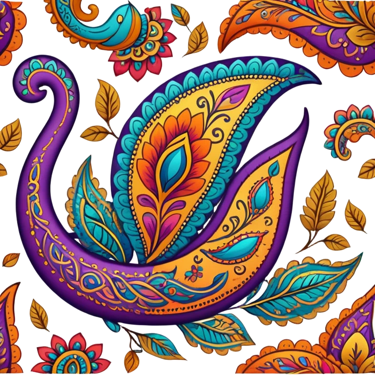 Beautiful paisley pattern in Indian style emoji