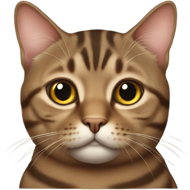 Fat brown tabby cat emoji