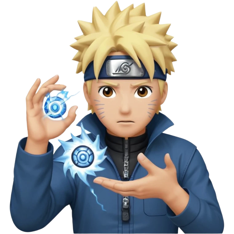 Naruto Holding a Rasangen in hand emoji