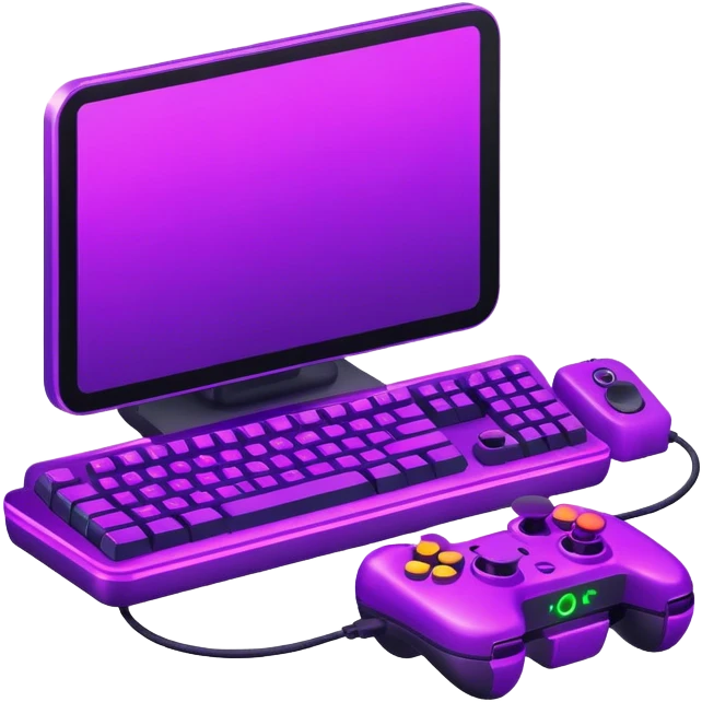 neon Purple gaming  emoji
