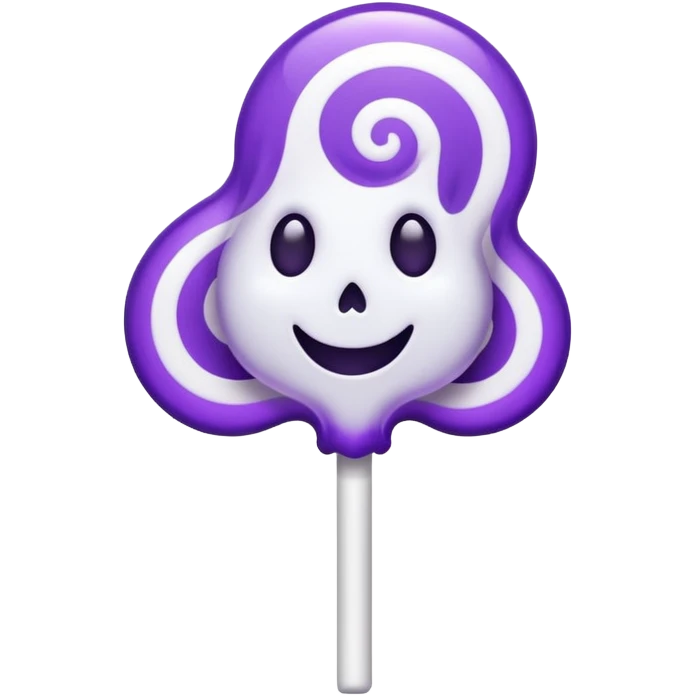 ghost lolipop purple and white emoji