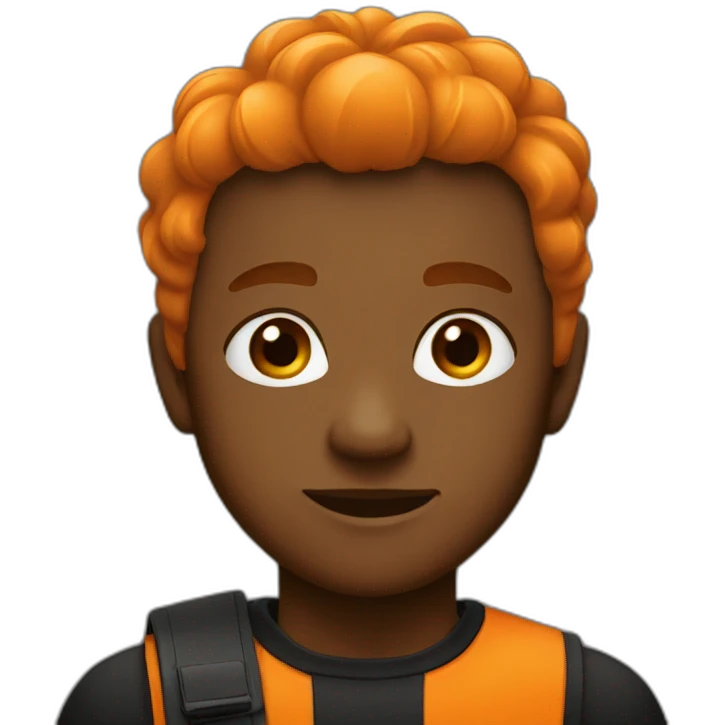 Black and orange emoji