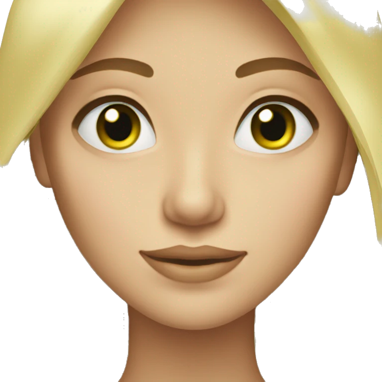blonde hair green eyes woman emoji