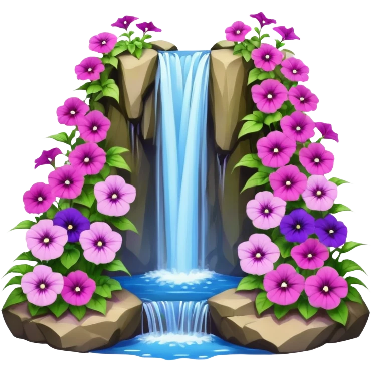 spring with flowers waterfall emoji