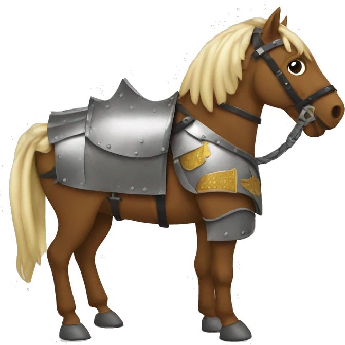 Horse with armour emoji