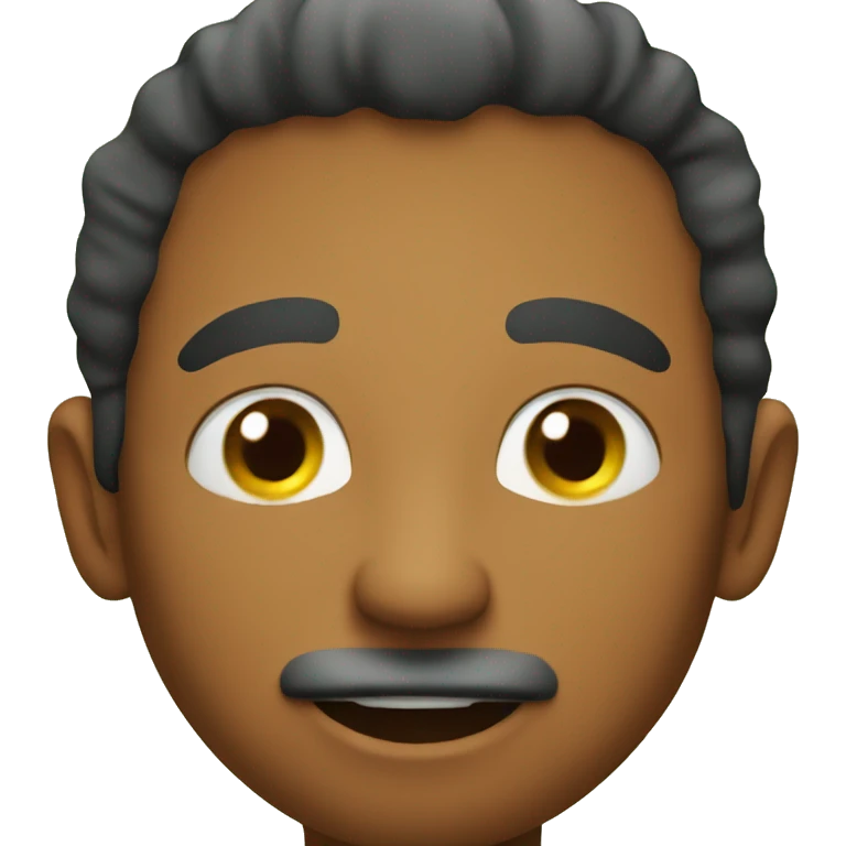 Man eating a huge carot emoji