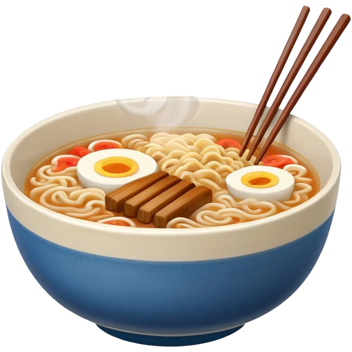 ramen bowl with two chopsticks emoji