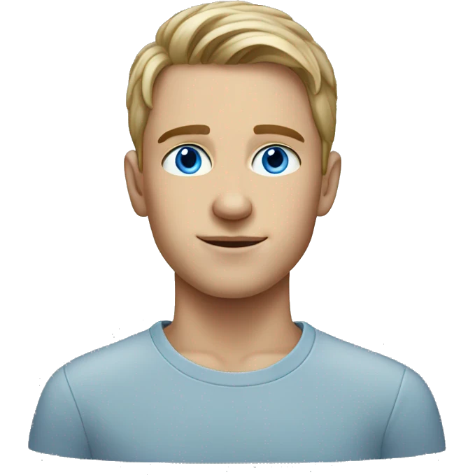 portrait of a young man with blue eyes emoji
