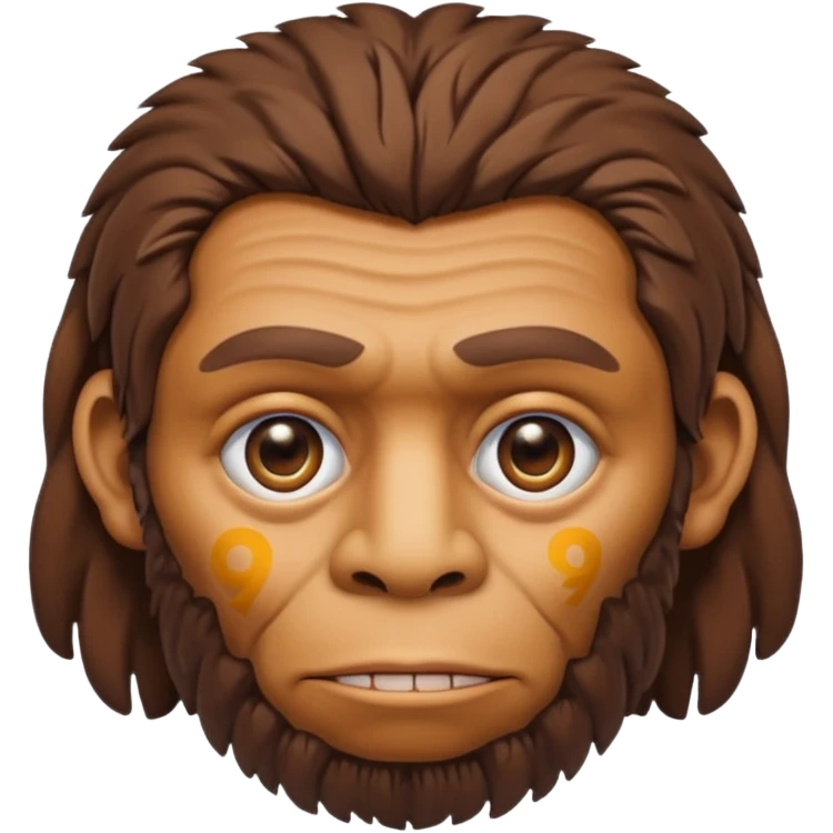 neanderthal con emojis de dolares en los ojos emoji