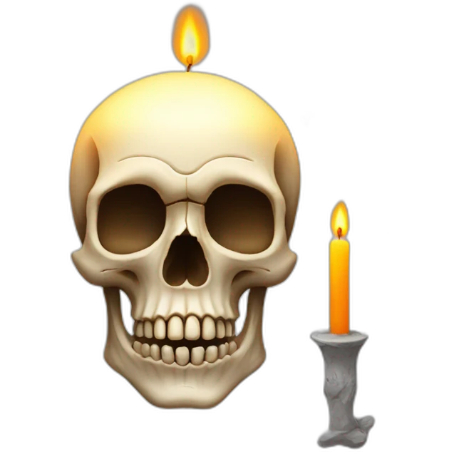 skull with candles on top emoji