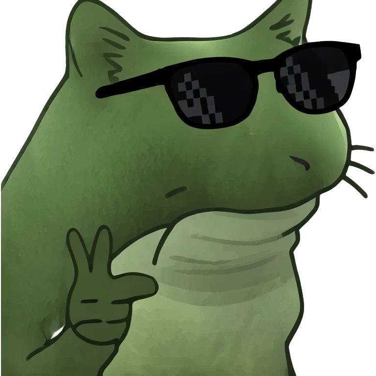 Cat with sunglasses emoji