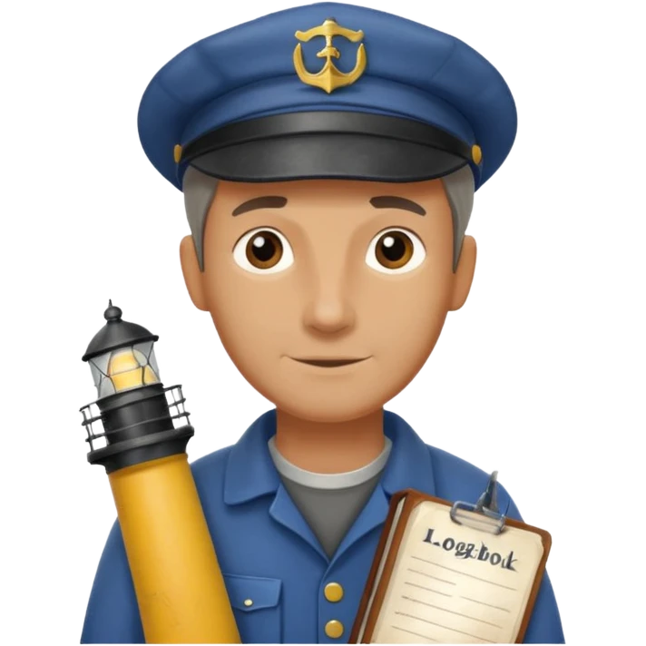 lighthouse Keeper with Logbook emoji