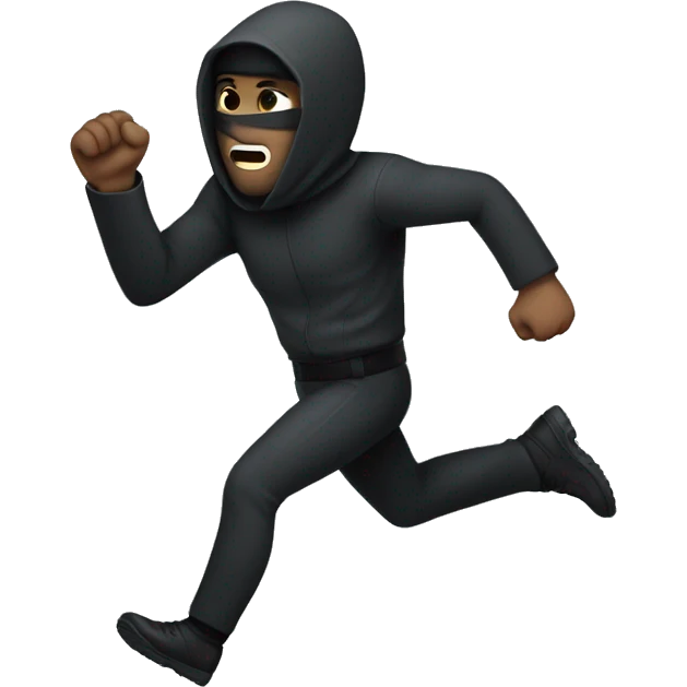 stealth man running emoji