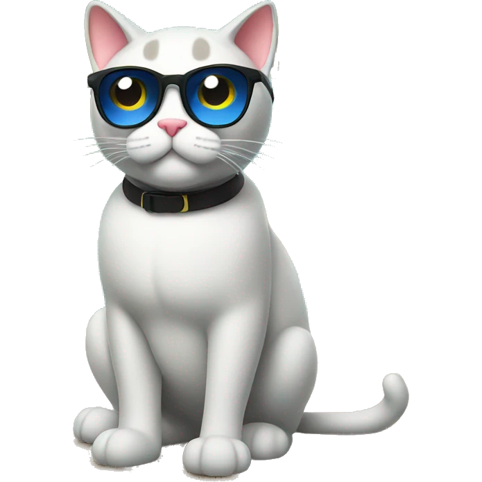 a cool cat on a tropical vacation emoji