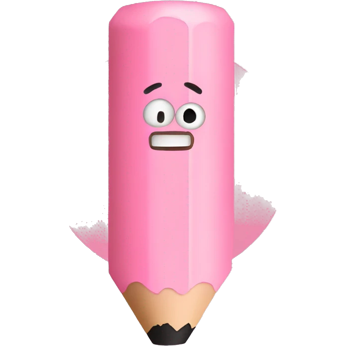 Pastel pink crayon emoji