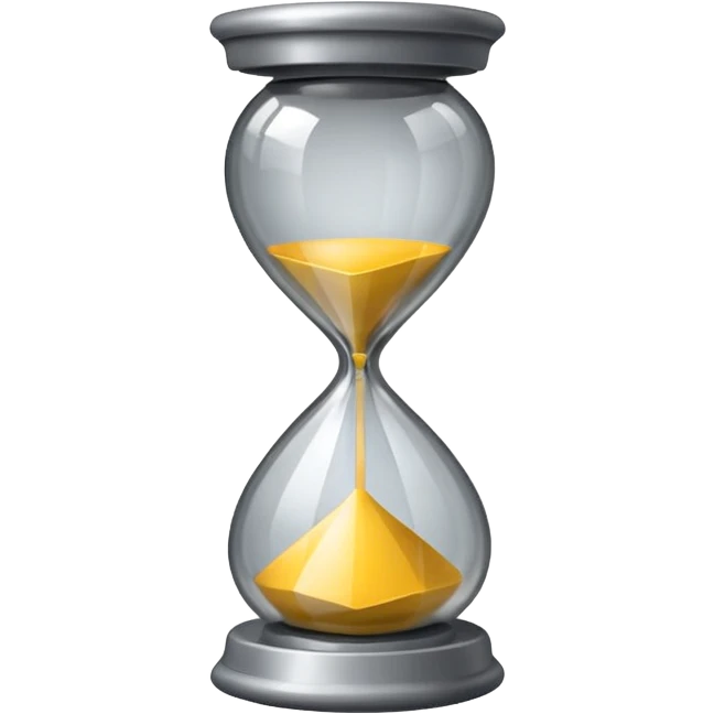 emoji sablier dans un hexagone gris transparent emoji