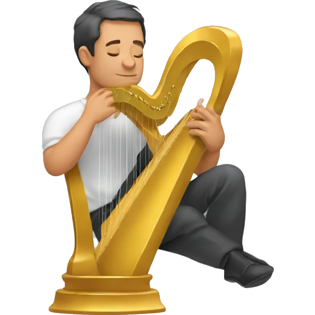 man laying harp  emoji