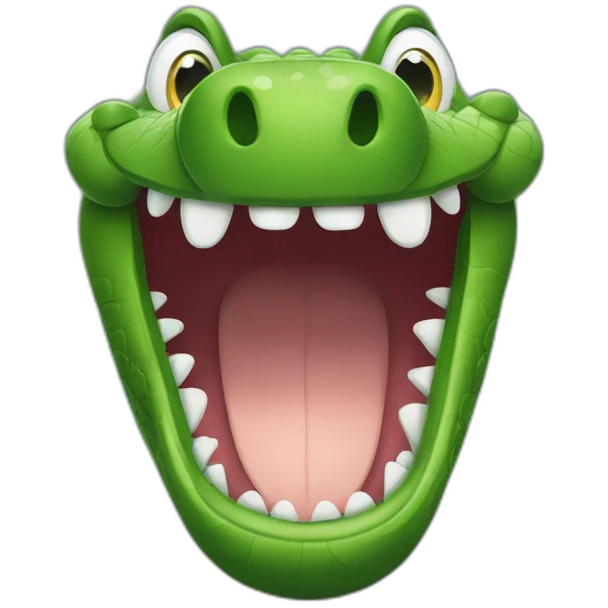grinning crocodile emoji
