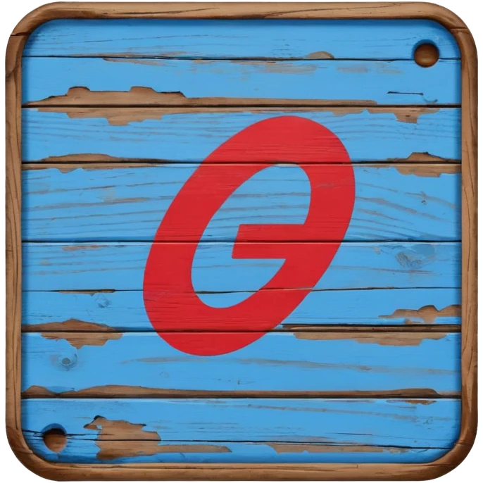 goal sign wood blue (#00A3E0) and red (#F9423A) emoji