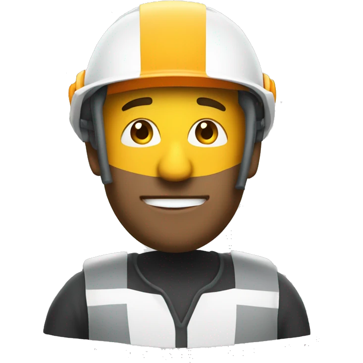 ingeniero con casco blanco  emoji